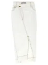 Jacquemus De-nimes Crosswaist Midi Denim Skirt