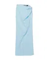 Jacquemus La Jupe Draggiu Draped Maxi Skirt In Blue