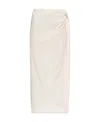 Jacquemus Woman Midi Skirt Off White Size 4 Cotton In White