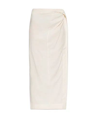 JACQUEMUS JACQUEMUS KNOT-DETAIL SIDE SLIT PENCIL SKIRT
