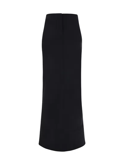 Jacquemus Peplo Long Skirt In Black