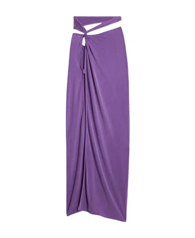 Jacquemus La Jupe Espelho Midi Skirt In Purple