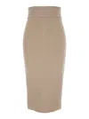 Jacquemus Merino Wool-blend Midi Skirt In Brown