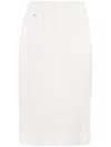 Jacquemus La Jupe Midi Bari Viscose Midi Skirt In White