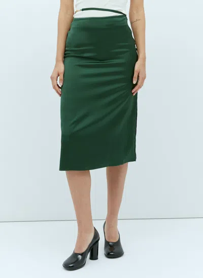 Jacquemus La Jupe Notte Midi Skirt In Green