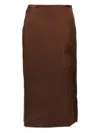 Jacquemus La Jupe Notte Viscose Satin Midi Skirt
