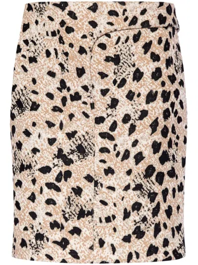 Jacquemus La Jupe Obra Leo Cady Side Buckle Skirt In Multi,beige