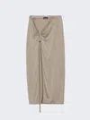 Jacquemus La Jupe Pareo Croissant Skirt In Green