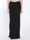 Jacquemus Floor-length Black Skirt With Subtle Side Slit