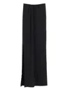 Jacquemus Floor-length Black Skirt With Subtle Side Slit In Black