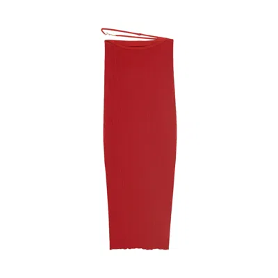 Pre-owned Jacquemus La Jupe Pralu 'dark Red' | Women's Size 42