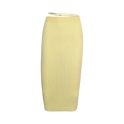 Pre-owned Jacquemus La Jupe Pralu 'light Yellow' | Women's Size 38