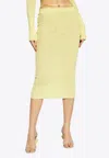 Jacquemus La Jupe Pralù Scallop Hem Midi Skirt In Yellow
