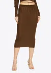 Jacquemus Ribbed Top Featuring Keyhole Detail In Brown