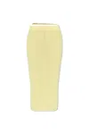 Jacquemus La Jupe Pralù Scallop Hem Midi Skirt In Yellow