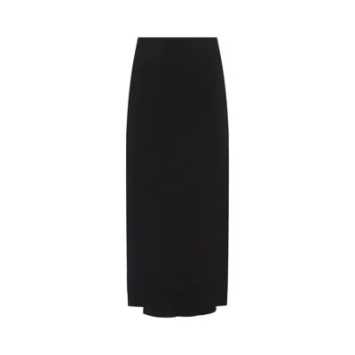 JACQUEMUS JACQUEMUS LA JUPE SABLIER BLACK VISCOSE MIDI SKIRT