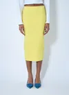 Jacquemus Hourglass Draped Midi Skirt In Yellow