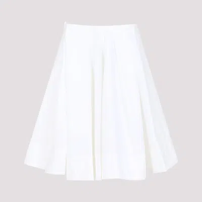 Jacquemus Salon Skirt A-line Silhouette High-waisted Midi In White