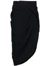 Jacquemus La Jupe Saudade Draped Midi Skirt In Blue