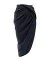 Jacquemus La Jupe Saudade Draped Skirt In Blue