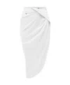 Jacquemus La Jupe Saudade Asymmetric Skirt In White