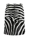 Jacquemus Tozzi Leather-trimmed Zebra-jacquard Cotton Midi Skirt