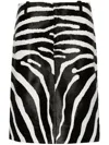 Jacquemus Tozzi Leather-trimmed Zebra-jacquard Cotton Midi Skirt In Schwarz