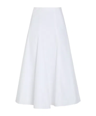 Jacquemus La Jupe Triangle Cotton-blend Midi Skirt In White