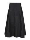 Jacquemus La Jupe Triangle De-nimes Skirts Blue In Black