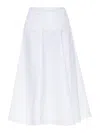 Jacquemus La Jupe Triangle Cotton-blend Midi Skirt In White