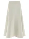 Jacquemus Triangle Midi A-line Skirt High Waist In White