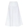 Jacquemus La Jupe Triangle Cotton-blend Midi Skirt In White
