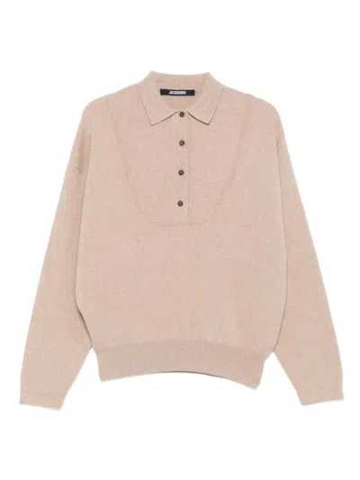 Jacquemus "la Maile Vareuse Pallone " Sweater In Neutral