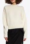 Jacquemus La Maille Alpaca Wool Sweater In Cream