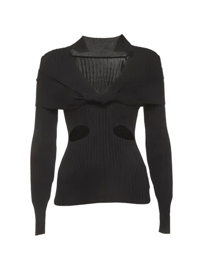 Pre-owned Jacquemus La Maille Asco Twist-detail Top In Black