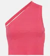 Jacquemus La Maille Ascu One Shoulder Knit Top In Pink
