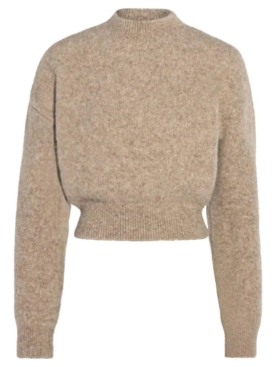 Jacquemus Alpaca Wool-blend Sweater In Beige