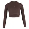 Jacquemus La Maille Bormio Cropped Sweater In Brown Wool In Brown