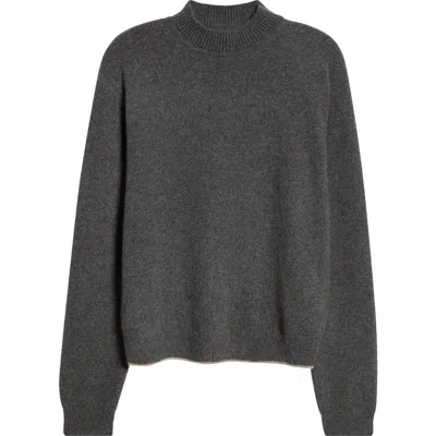 Jacquemus La Maille Cachemire Mock Neck Cashmere Sweater In Grey
