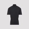 Jacquemus Castagna Knitted Short-sleeved Sweater In Blue