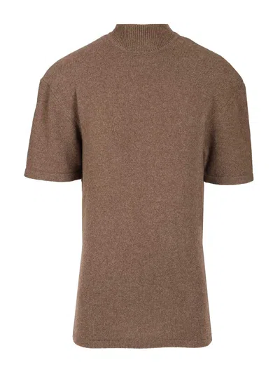 JACQUEMUS LA MAILLE CASTAGNA KNITWEAR BROWN