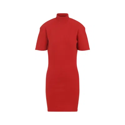Jacquemus La Maille Castagna Red Merino Wool Mini Dress
