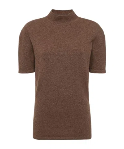 Jacquemus La Maille Castagna Wool Blend Sweater In Brown