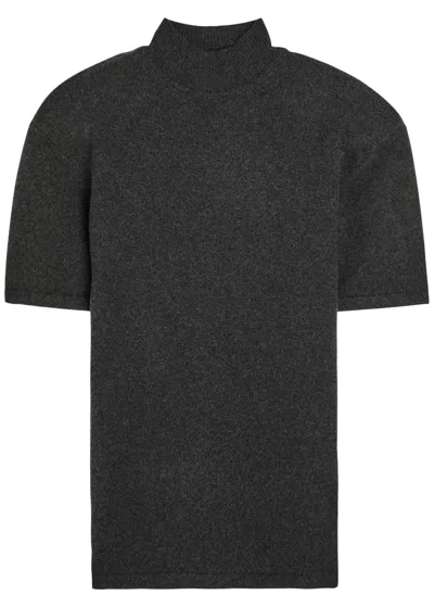 Jacquemus Castagna Wool And Cashmere-blend Turtleneck Sweater In Gray