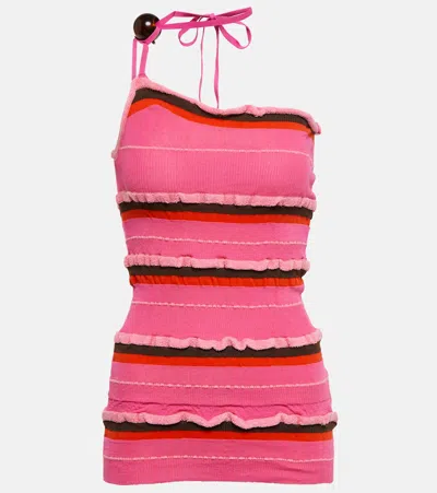 JACQUEMUS LA MAILLE CONCHA EMBELLISHED TOP