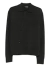 Jacquemus Grey Cardigan With Asymmetrical Design In Wool Man In Black