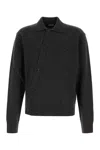 Jacquemus Grey Cardigan With Asymmetrical Design In Wool Man In Gray