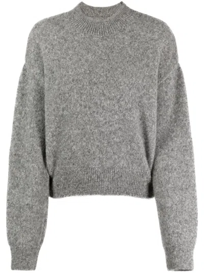Jacquemus Logo Intarsia Knit Jumper In Grey