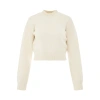 Jacquemus La Maille' White Sweater With Intarsia Logo In Wool