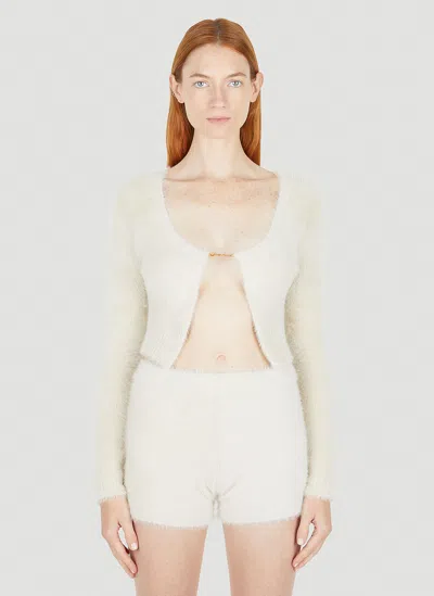 Jacquemus La Maille Neve Cardigan In White